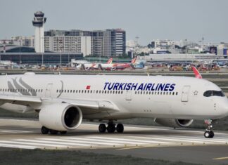 Strategia hub and spoke w lotnictwie i jej wpływ na logistykę w Polsce Samolot Turkish Airlines Airbus A350 kołuje po płycie ruchliwego lotniska